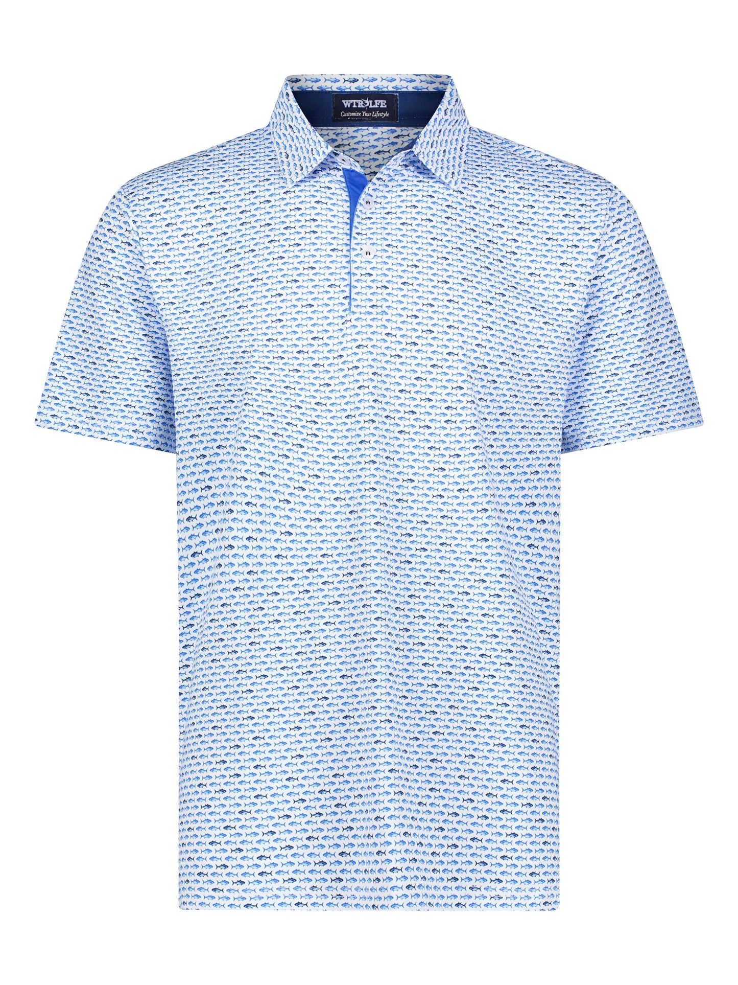 Thunfisch Performance Polo Hellblau Navy