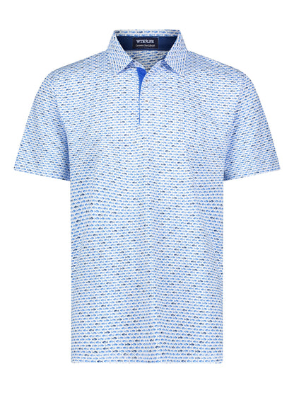 Thunfisch Performance Polo Hellblau Navy