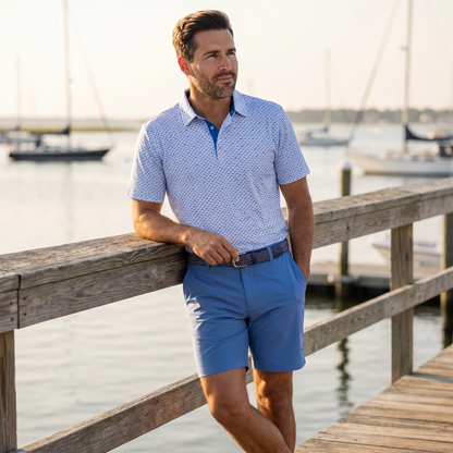 Thunfisch Performance Polo Hellblau Navy