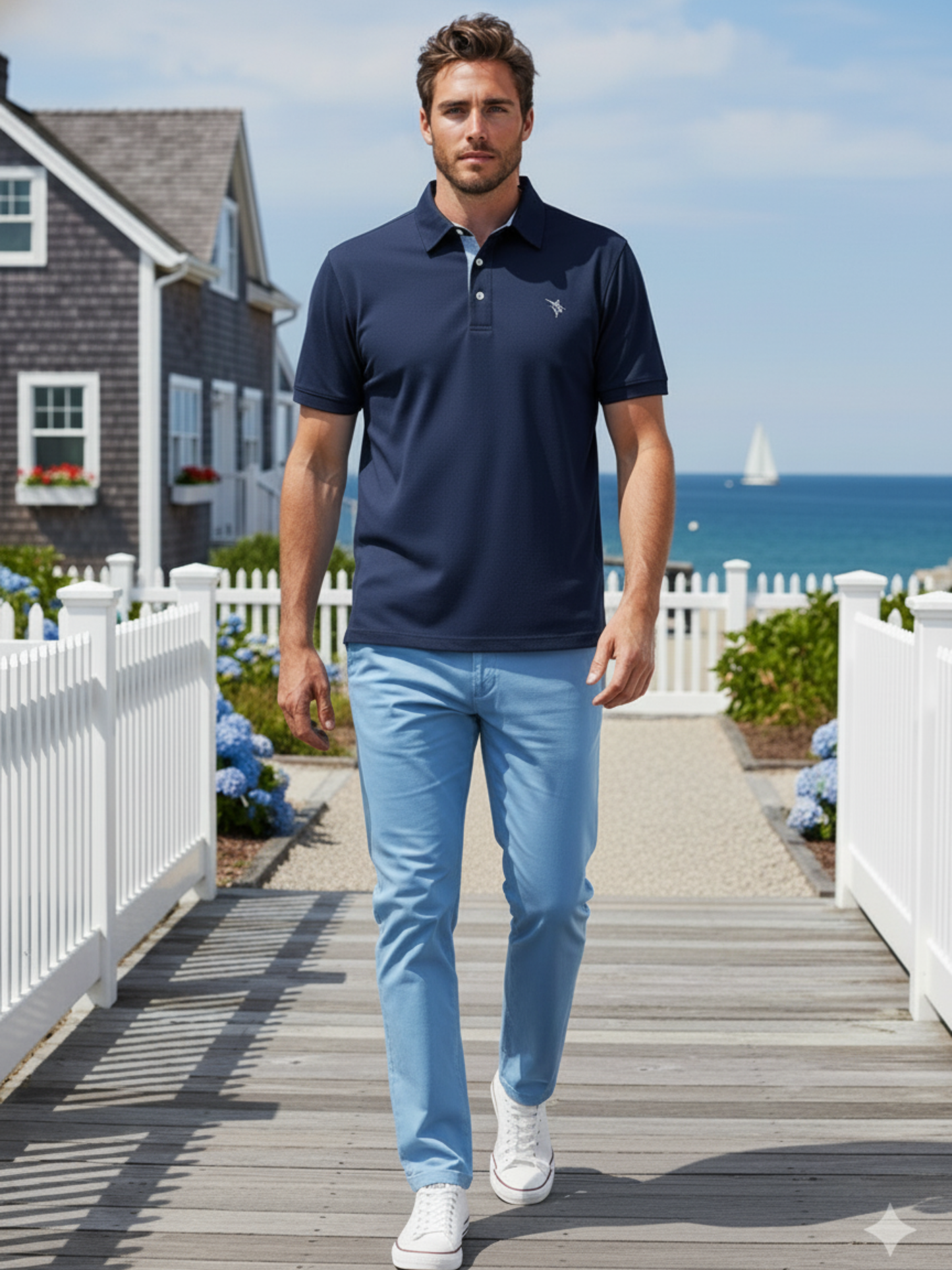 Küsten-Polo Marineblau